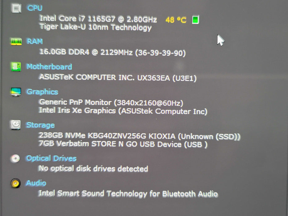 ASUS ZenBook Flip S UX371E i7-1165G7 16GB DDR4 256GB NVMe READ β Lap200