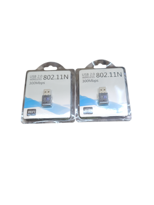 Lot 2x 300Mbps USB2.0 Wireless Adapter Receiver Dongle Q