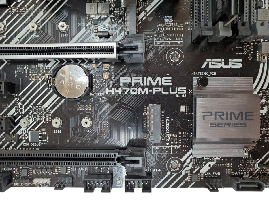 Asus PRIME H470M-Plus Motherboard - Core i5-10400, 16GB DDR4 + I/O Shield