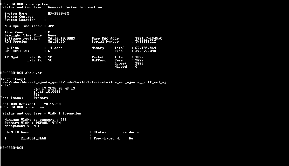 Aruba 2530-8G J9777A | 8-Port Gigabit Managed Switch | No Adapter )
