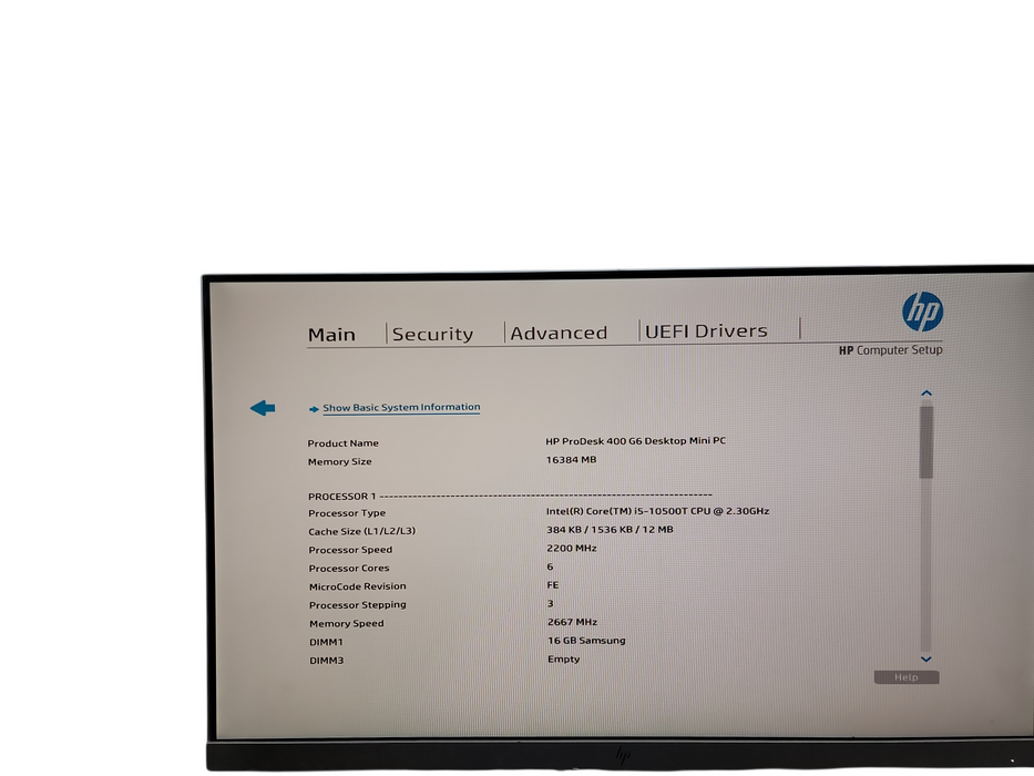 HP ProDesk 400 G6 Mini i5 - 10500T @ 2.30GHz 16GB DDR4 Ram Qθ