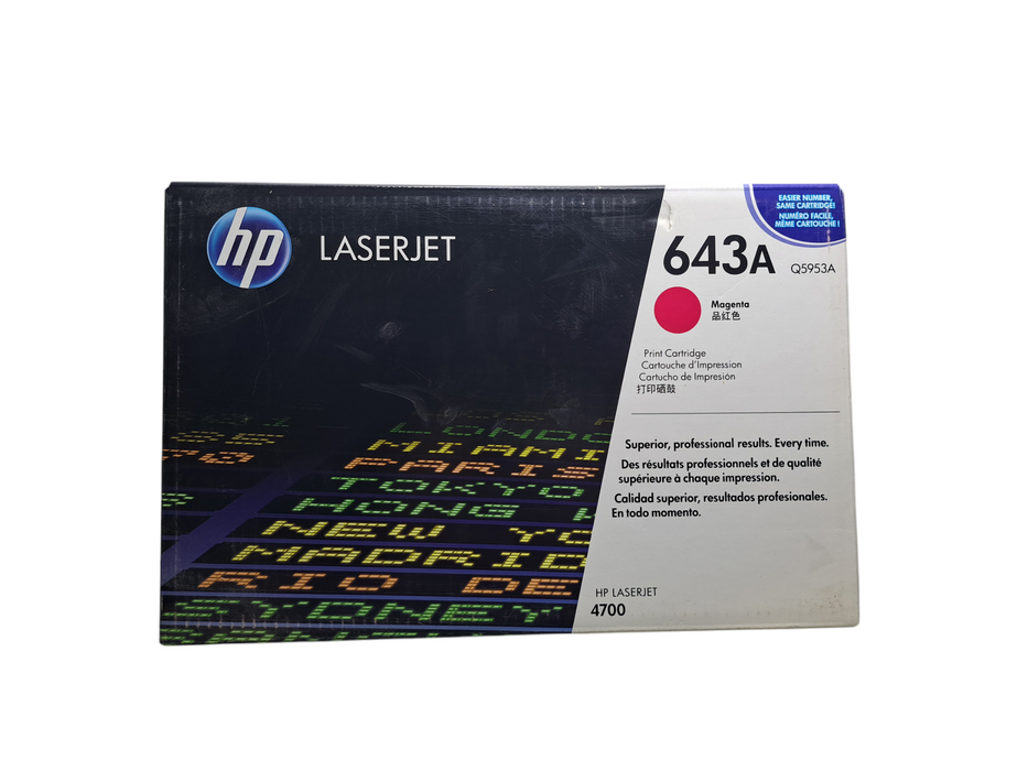 New | HP Q5953A LaserJet 4700 643A Magenta Laser Toner Cartridge Q