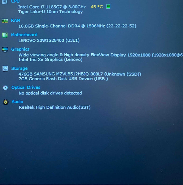 Lenovo ThinkPad T14 Gen 2 Core i7-1185G7@3.00GHz vPRO 16GB RAM 512GB SSD  Lap200