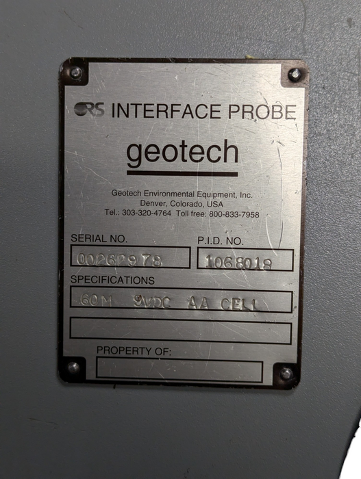 Geotech Interface Probe Please READ -