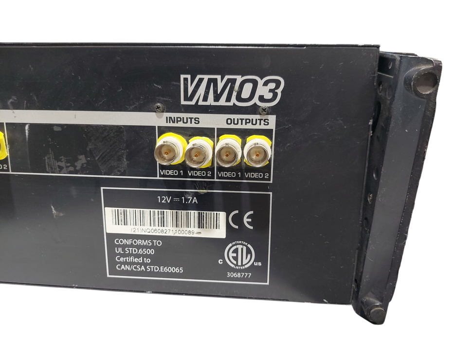 Numark VM03 MKII 3 Screen Monitors Rack Mountable =