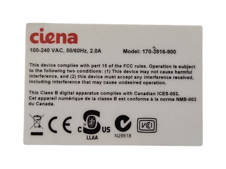Ciena 3916 170-3916-900 Service Delivery Switch, Factory Reset