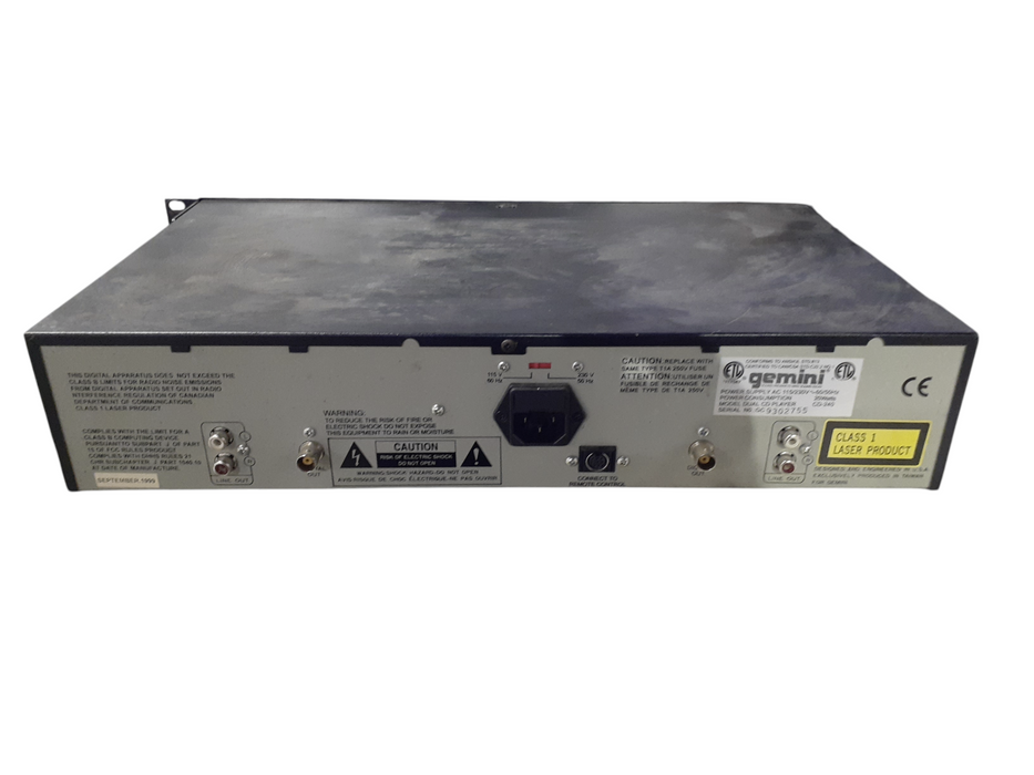 Gemini CD-240 Professional Dual CD Player