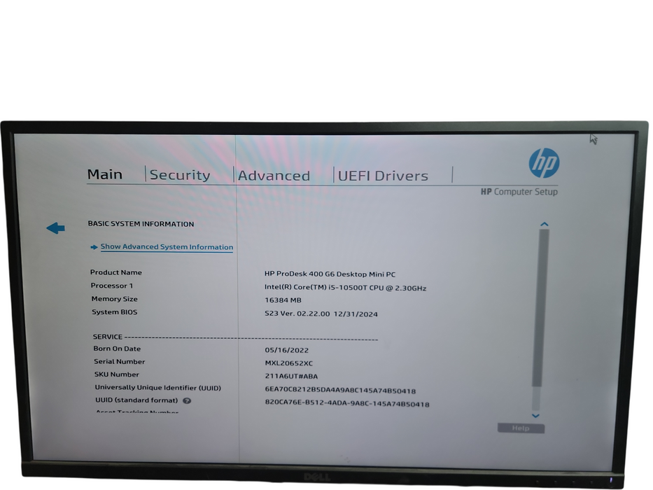 HP ProDesk 400 G6 Micro i5 - 10500T @ 2.30GHz 16GB DDR4 Ram No HDD
