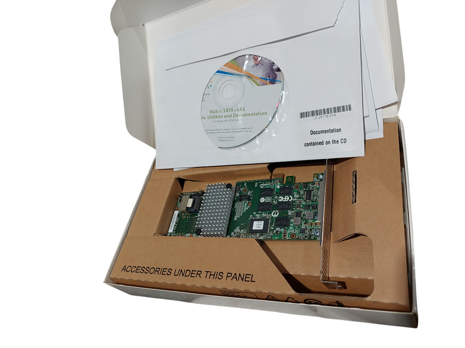 LSI 3Ware SATA+SAS Raid Controller Card SAS 9750-4i  =