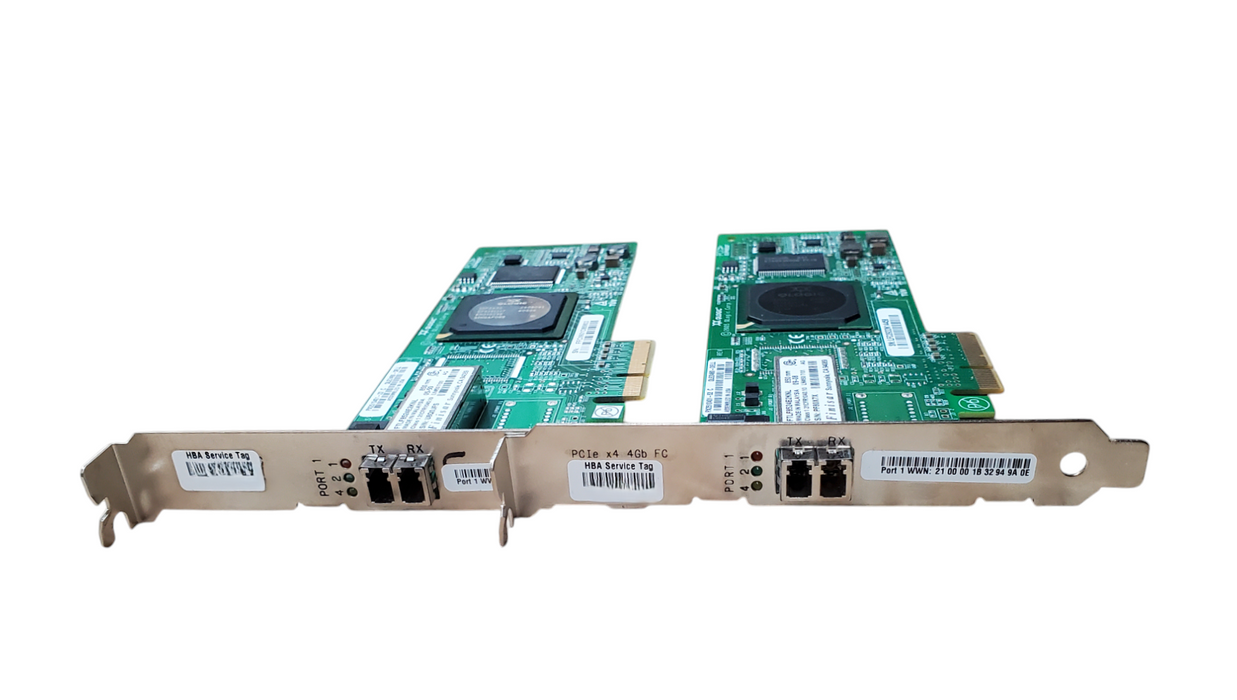 Lot 2x QLogic QLE2460-DELL HBA 4GB Single Port Fibre PCI-E Network Card