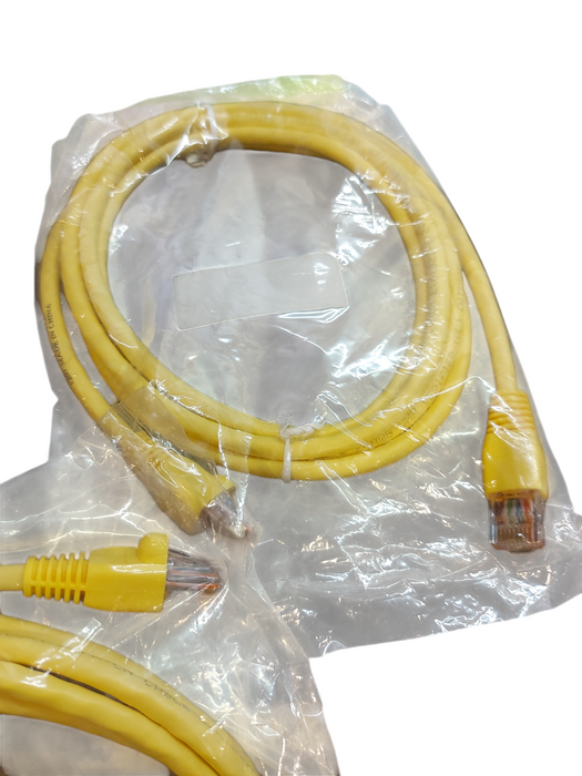 LOT 3x Yellow CAT5 Ethernet Cable 5ft RJ45 Network Cord LAN