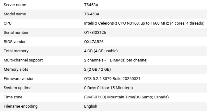 QNAP TS-453A 4-Bay NAS, Celeron N3160 1.60GHz, 4GB RAM w/ 2x1TB HDDs !