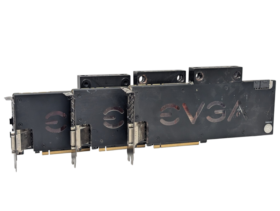 Lot of 3x EVGA GeForce GTX 980 Ti 6GB HYDRO COPPER EK Waterblock  -