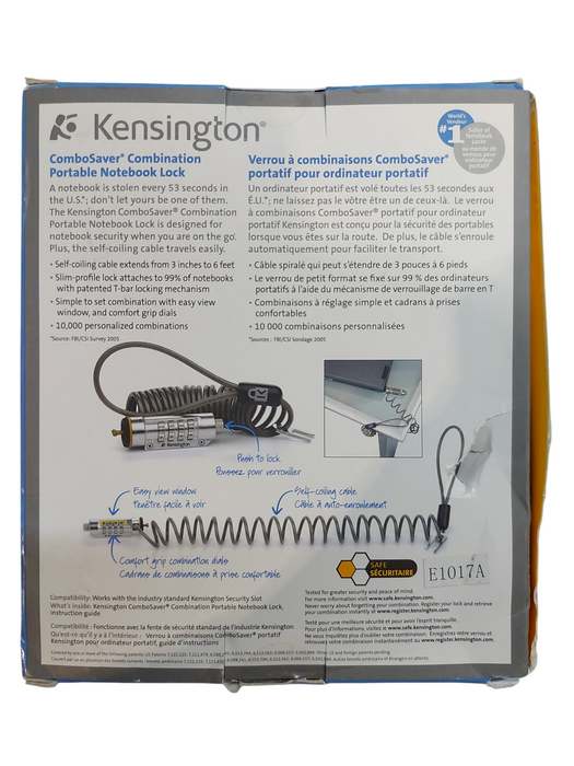 Kensington ComboSaver Combination Portable Laptop Lock K64560CA