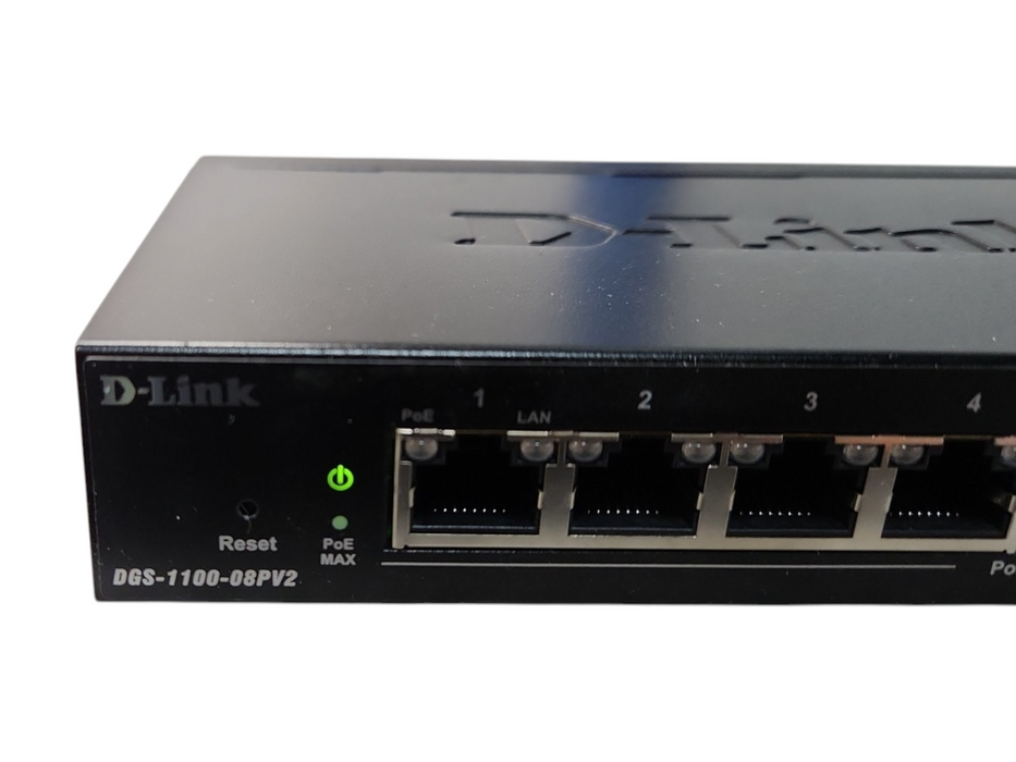 D-Link 8-Port Gigabit Smart Managed PoE and Switch, DGS-1100-08PV2