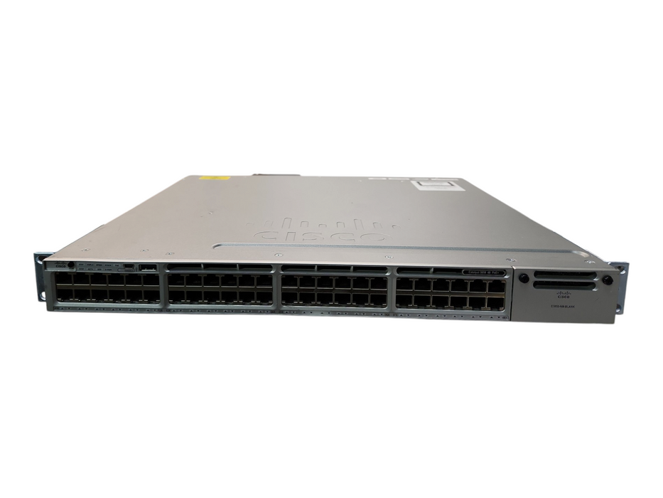 Cisco WS-C3850-48P-L 48-Port PoE+ Gigabit Switch & 1100W PSU