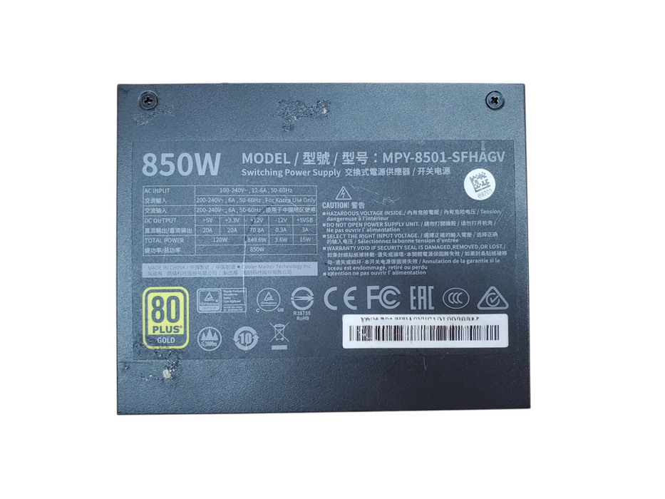 Cooler Master V850 850W 80+ Gold SFX PSU MPY-8501-SFHAGV *READ*
