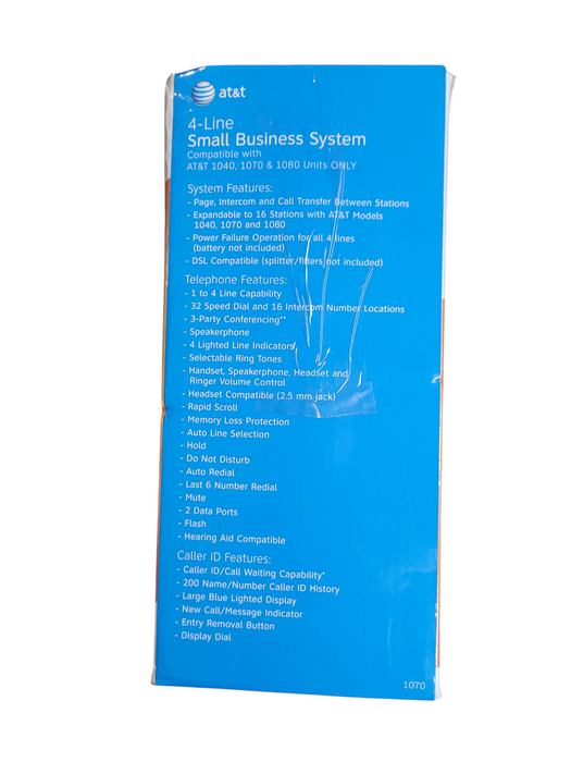 At&T 4-Line Small Business System Compatible with 1040, 1070, 1080