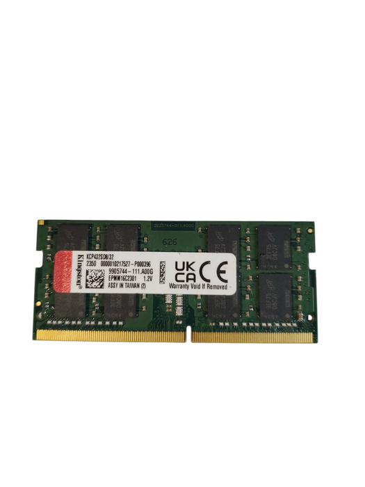 Kingston 32GB DDR4 3200MT/s Non-ECC SODIMM CL22 2RX8 (KCP432SD8/32)