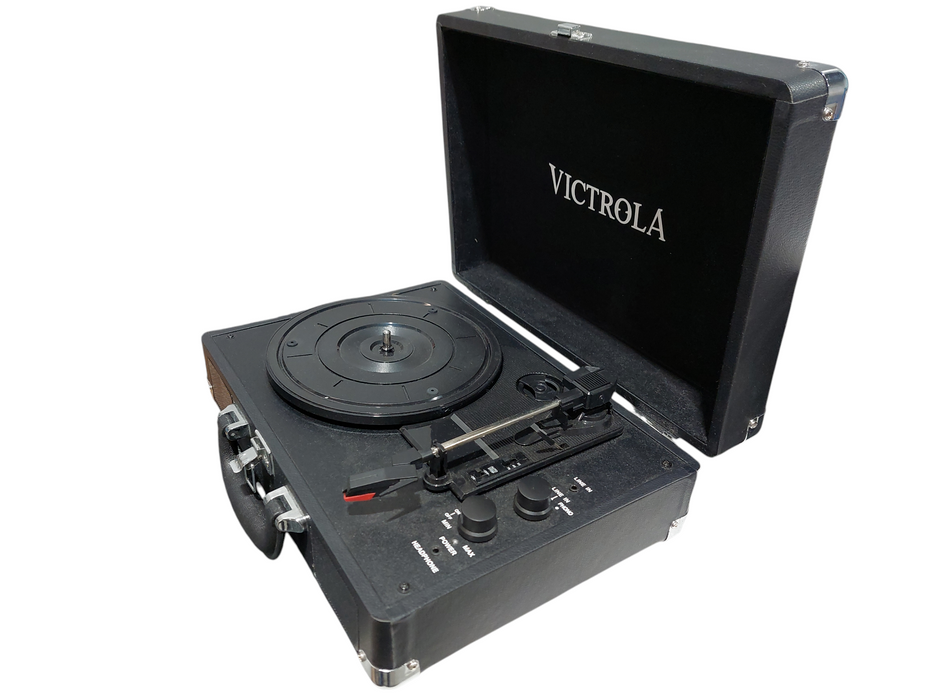 Bundle of 13 Records and Record Player Victrola Model: VSC-550BT =