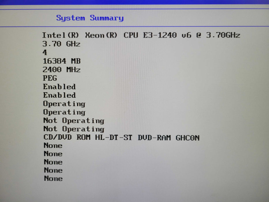 Lenovo ThinkStation P320 Xeon-1240 v6 16GB DDR4 - No HDD/GPU !