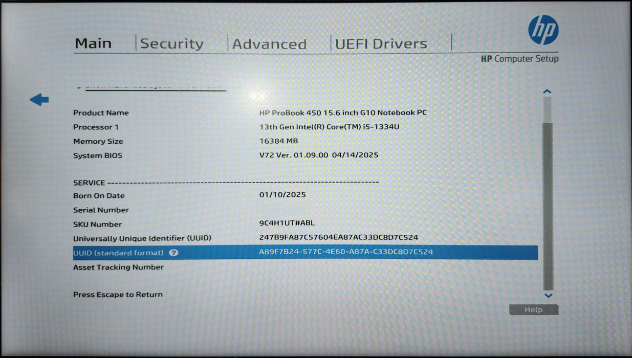 HP ProBook 450 G10, i5-1334U, 16GB DDR4, 256GB NVMe, PWR  Lap200