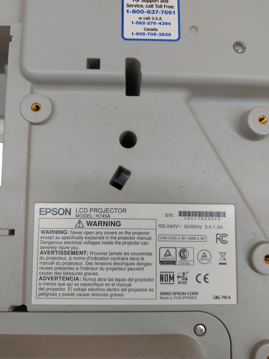 Lot 3x Epson PowerLite 675W H745A Projector - Description for Hours Left