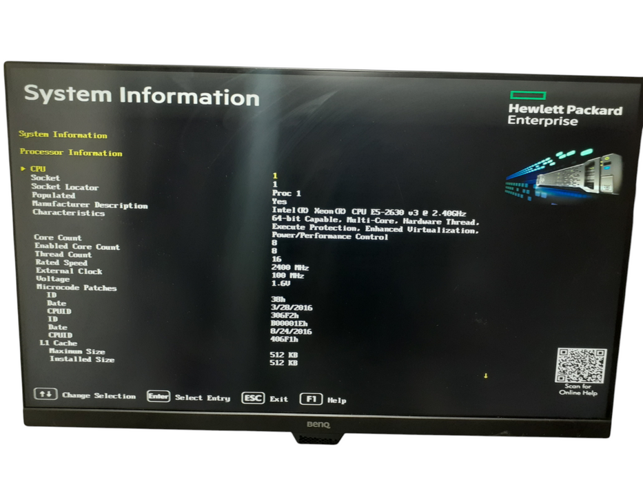 HP ProLiant DL360 Gen9 -1x Xeon E5-2630 v3 @ 2.40GHz, 16GBRAM, NO HDD, iLO