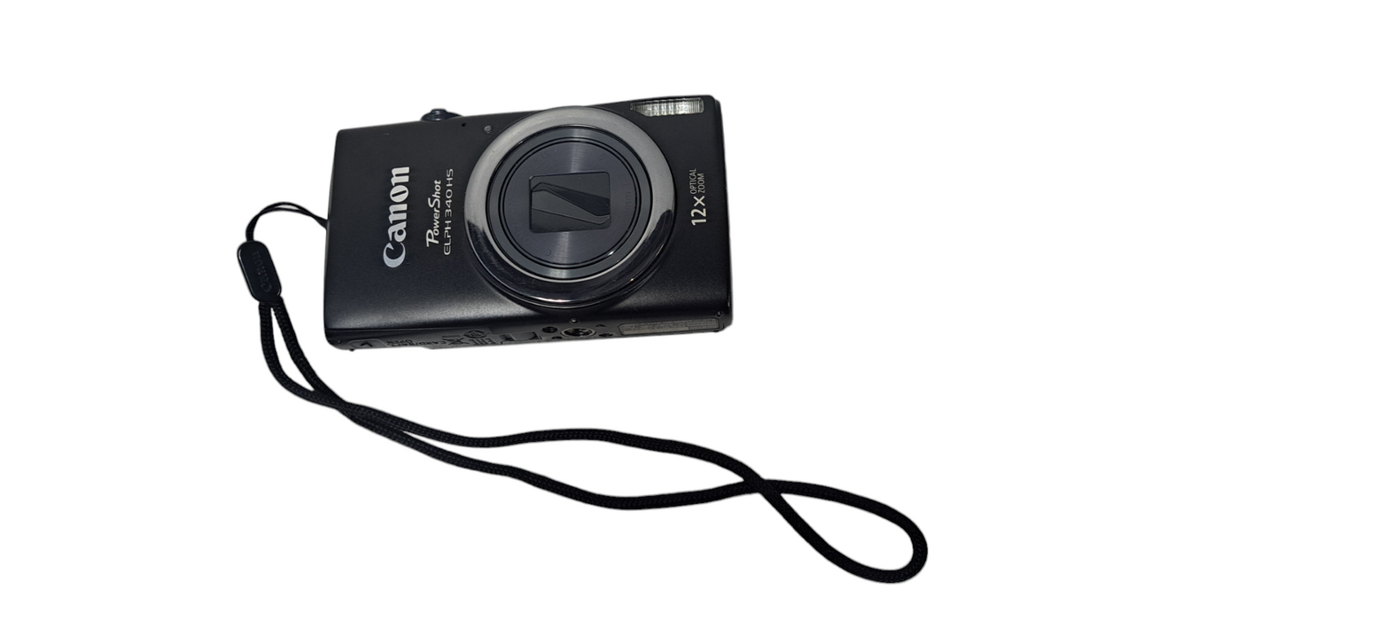 Canon Powershot ELPH 340 HS Digital Camera 12x Optical W/ Battery & Charger