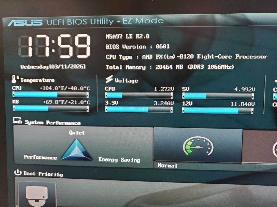 ASUS M5A97 LE R2.0 with CPU AMD FX(tm)-8120  20 GB DDDR3 Socket AM3+