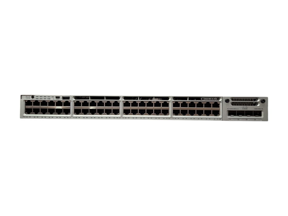 Cisco WS-C3850-48U-L, 48-Port Gigabit PoE Switch, 1x C3850-NM-4-1G, 1x PSU