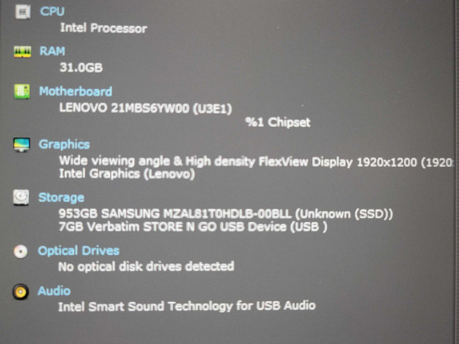 Lenovo E16 Gen 2 Ultra 5 125U 32GB RAM 1TB NVMe  β Lap200