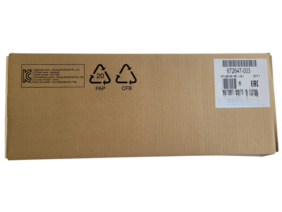 HP 672647-003 USB Wired Keyboard US Layout Desktop PC Keyboard Black