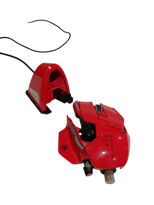 Red Wireless Gaming Mouse Mad Catz R.A.T. 9 Art No: 43709 With Battery Hub  =