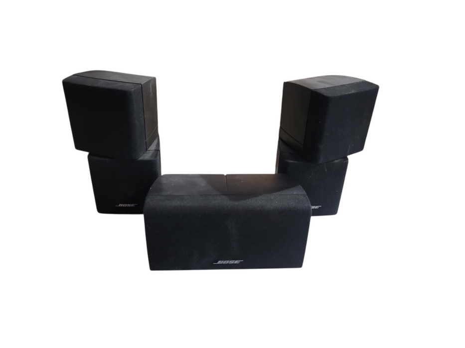 Bose Acoustimass Cube Speakers + Center Channel Speaker Black – Set of 3