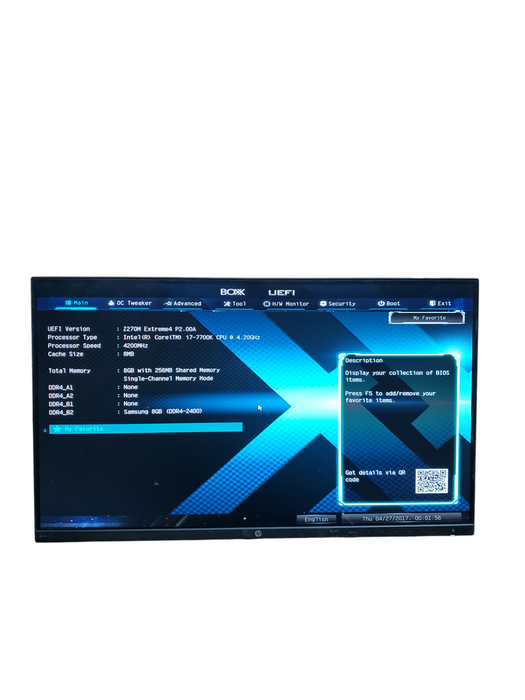 BOXX APEXX 2 | i7-7700K @4.2GHz| 8GB RAM | NO-HDD/SSD I NO-GPU