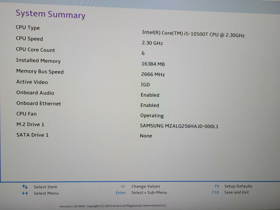 Lenovo ThinkCentre M80q  i5-10500T, 16GB DDR4, 256GB NVMe, PWR !
