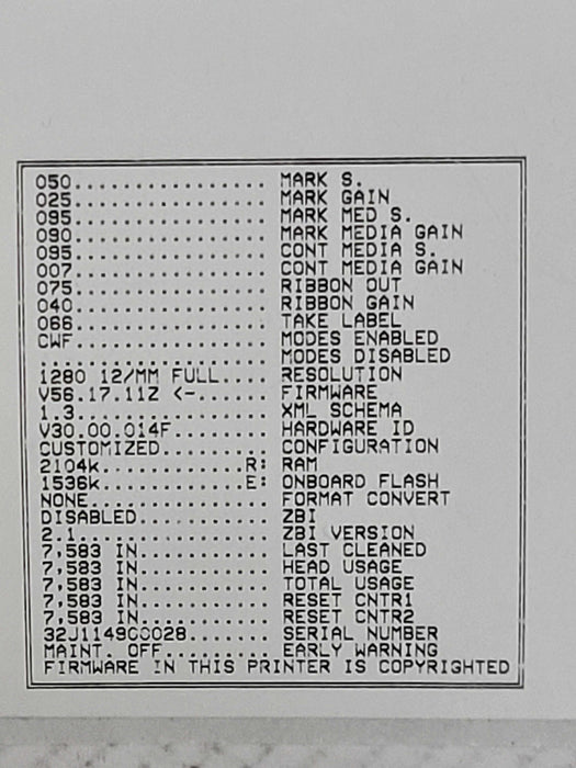 Zebra GX430t GX43-100410-000 Thermal Transfer Barcode Label Printer network _