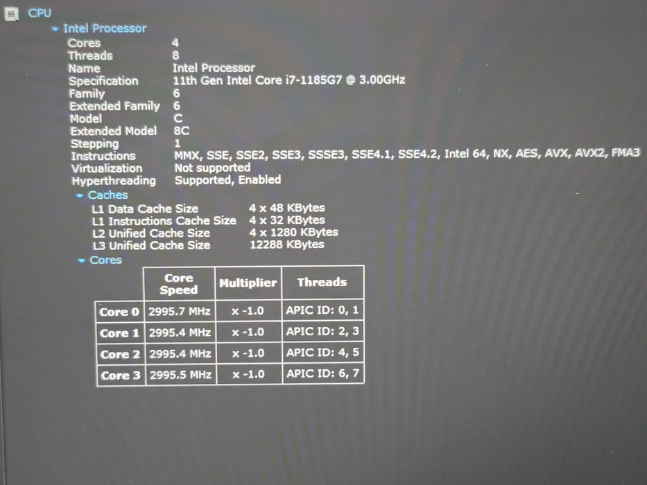Lenovo ThinkPad X1 Carbon Gen 9 i7-1185G7 16GB RAM 256GB NVMe CDN KB  β Lap200