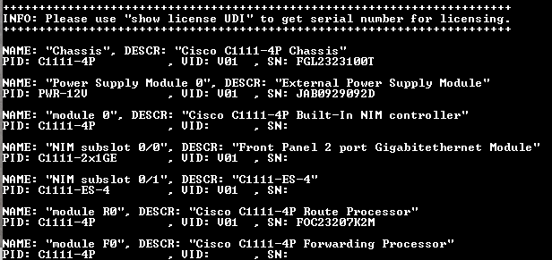 Cisco ISR 1100 Series - C1111-4P V01 Integrated Services Router  %