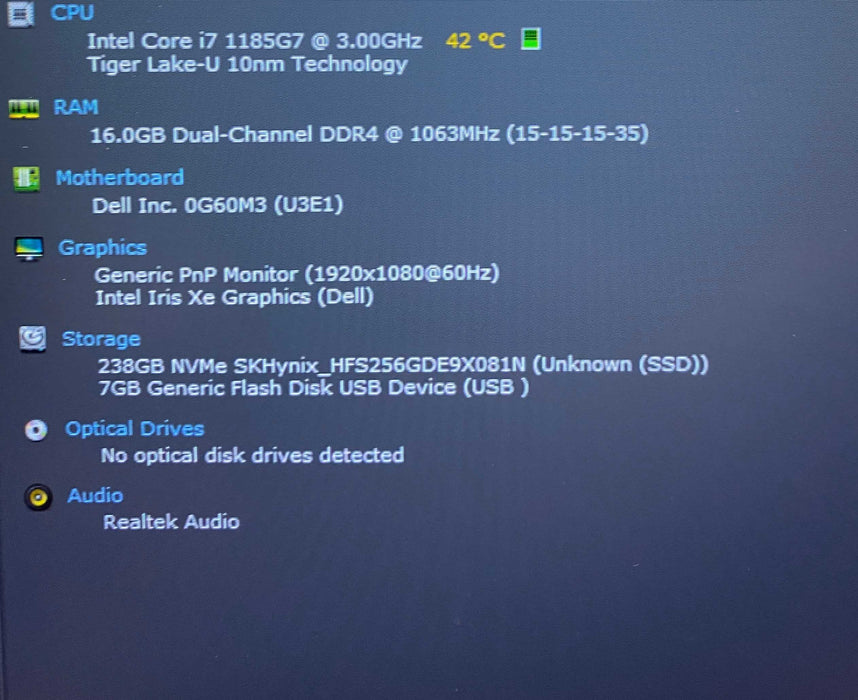 Dell Latitude 5420 TOUCH Core i7-1185G7@3.00GHz 16GB RAM 256GB SSD  Lap200