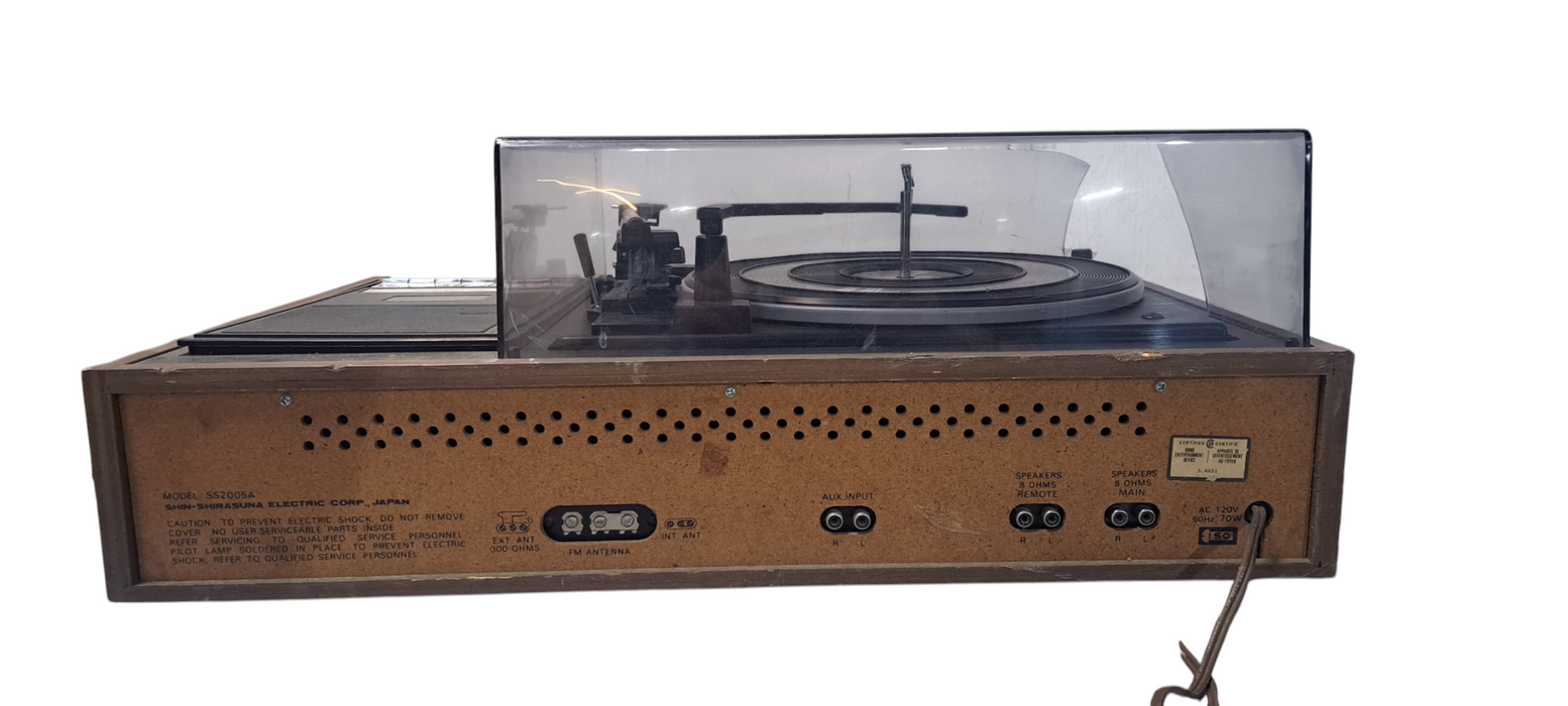 Vintage Silver Shin-Shirasuna ElectricSS-2005W Stereo Music Center| READ