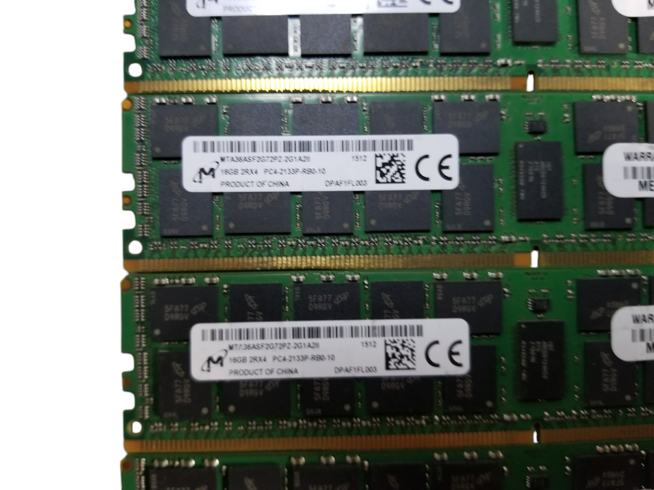Micron 96GB Bundle DDR4 RAM (6x16GB) 2Rx4 PC4-2133P-RB0-10 DDR4 Server RAM