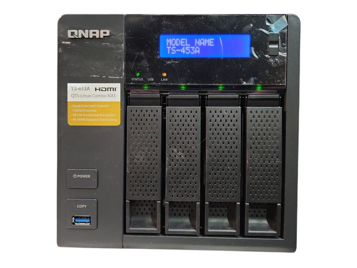 QNAP TS-453A 4-Bay NAS, Celeron N3160, 4GB RAM, 4x 1TB HDDs