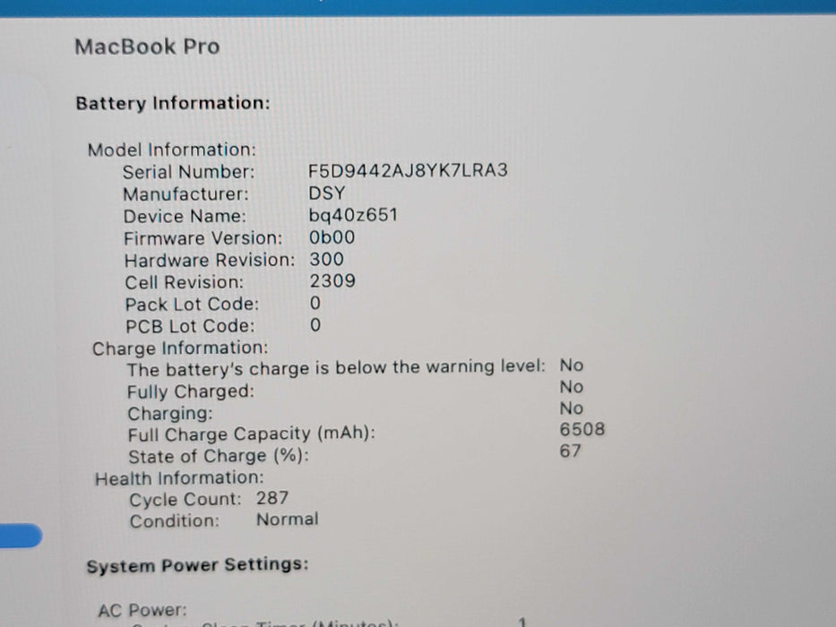 Apple Macbook Pro 2019 16" 6-Core i7-9750H @ 2.6GHz 16GB DDR4 500GB SSD