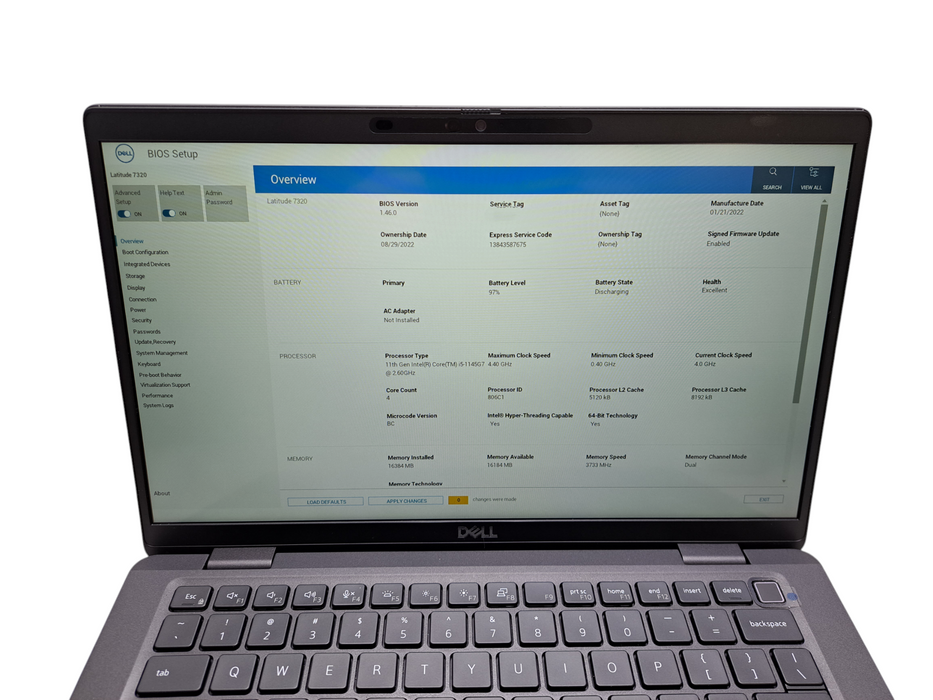 Dell Latitude 7320 Touch | Intel Core i5-1145G7, 16GB DDR4, 256GB NVMe ) Lap200