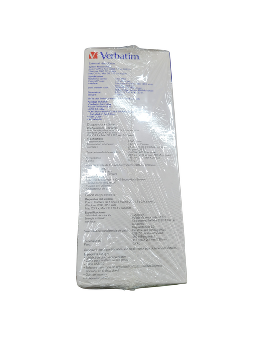 Verbatim 1TB External Hard Drive FireWire 400 USB 2.0  Q