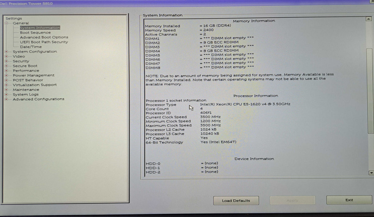 Dell Precision 5810 Tower | Xeon E5-1620 v4, 16GB DDR4, Quadro M2000, No HDD )