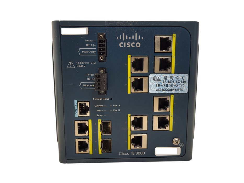 Cisco IE-3000-8TC 8-Port Industrial Ethernet 3000 Series Switch Q$