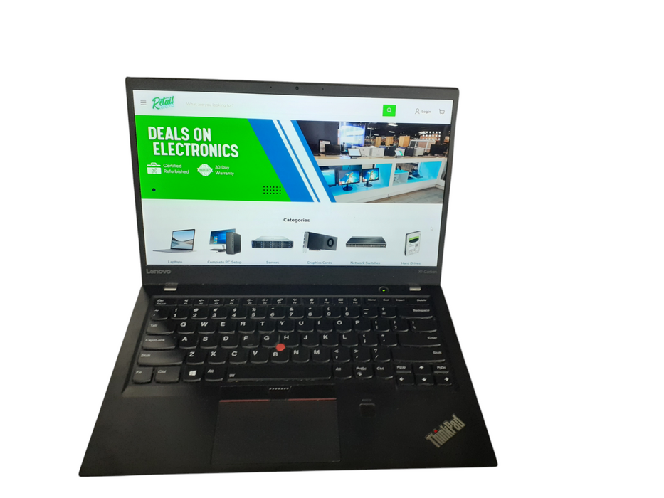 Lenovo ThinkPad X1 Carbon Gen 5 Core i5-7200U @ 2.50GHz 8GB DDR4 256GB NVMe  BudLap
